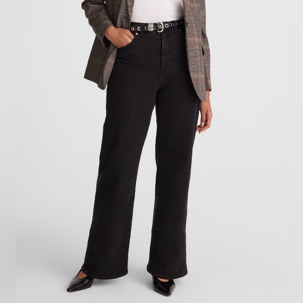 Madewell The Curvy Perfect Vintage Wide-Leg Jean - BLACK